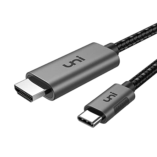 uni USB C to HDMI Cable 3ft 4K@60Hz, ONE-Way USB Type-C to HDMI Braided Cable (Thunderbolt 3/4 Compatible) with MacBook Pro/Air 2023, iPhone 15 Pro/Max, Samsung S24, Chromebook and More - size: 3FT
