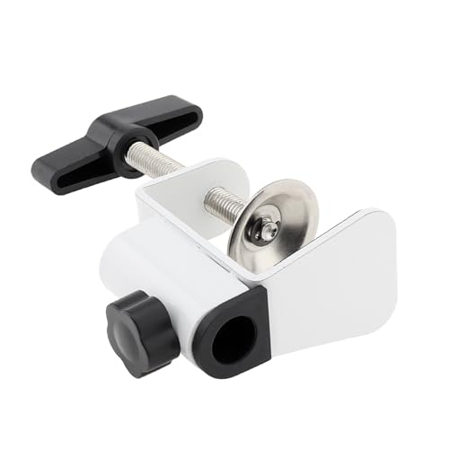Carbon Steel C Clamp Clip Mount for Camera Monitor, Desktop Mount Holder Universal C-Clamp for Microphone Mic, Table Mount Holder Mounting Bracket Stand for Microphone/Tablet (White)