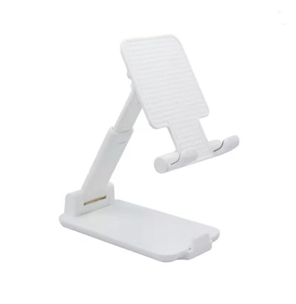 Desktop Phone Holder Stand Phone Support Adjustable Angle Height Cell Phone Stand Universal for iPhone 17 16 15 14 13 pro max，All Smart Phones (White) - color: White