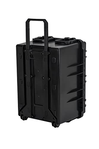 MEIJIA Premium Waterproof Large Rolling Hard Camera Case,Hard Protective Case with customizable fit foam and wheels,Full Protection with Light&Convenient Design,Elegant Black (33.25"X24.4"X19.3") - size: 33.25"X24.4"X19.3"