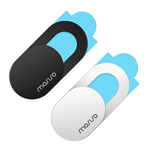 MOSISO Webcam Cover Slide, 0.027 inch Sliding Blocker Laptop Camera Cover Lens Blocker Shell Sticker Compatible with MacBook Air/Pro/Tablet/Notebook Privacy Security Protector(2 Pack)