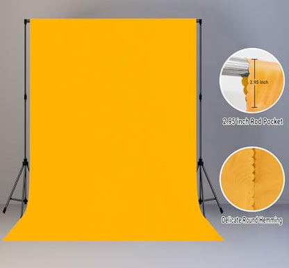 5x7FT Yellow Collapsible High Density Photo Backdrop for Video & Television - color: Yellow, size: 5x7ft