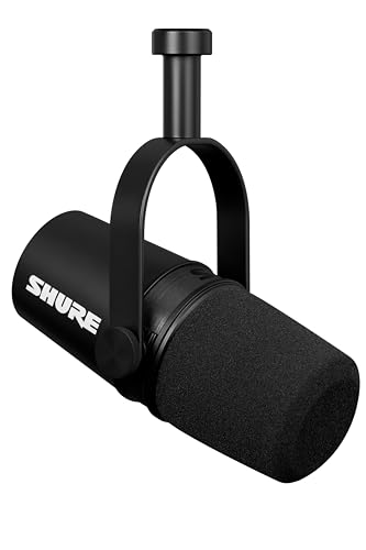 Shure MV7X XLR Dynamic Microphone for Podcasting, Streaming & Vocal Recording - Voice-Isolating Cardioid Mic with Broadcast-Style Design & All-Metal Construction, Black | Xlr Output, Voice Isolation, Dynamic Cardioid Capsule, All-Metal Body, 50-16, 000 Hz