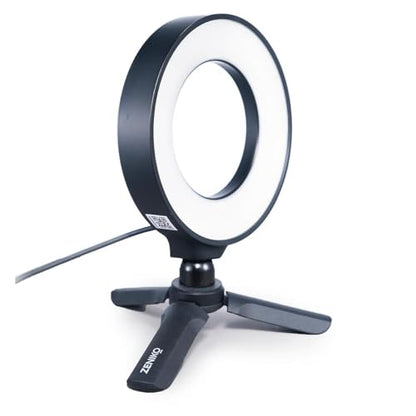 ZENIKO CR5 Video Conference Lighting Kit, 5" Ring Light Clip on Laptop Monitor, Desk Light with Stand Tripod, Bi-Color CRI >95 for Webcam Lighting, Zoom Lighting, Broadcasting, Live Streaming