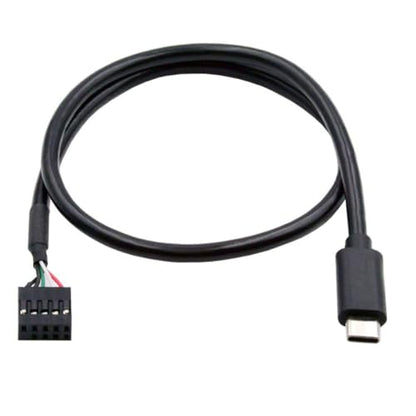 chenyang USB 2.0 Front Panel Header 9/10Pin to USB C Male Mainboard Header Port Data Extension Cable Adapter 0.5M - style: USB Type-C