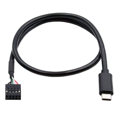chenyang USB 2.0 Front Panel Header 9/10Pin to USB C Male Mainboard Header Port Data Extension Cable Adapter 0.5M - style: USB Type-C