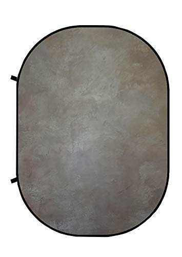 Kate Collapsible Backdrop Grey&Black Pop Up Backdrop Portable Headshot Backdrops, 5x6.5ft