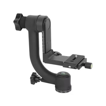Aluminum Alloy Gimbal Tripod Head with 1/4" Quick Release Plate - 360° Rotating Ball Head, Smooth Pan & Tilt for DSLR, Live Streaming, Bird Watching, Outdoor Shooting Stabilizer, Camera Stabilizer