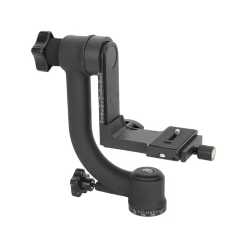Aluminum Alloy Gimbal Tripod Head with 1/4" Quick Release Plate - 360° Rotating Ball Head, Smooth Pan & Tilt for DSLR, Live Streaming, Bird Watching, Outdoor Shooting Stabilizer, Camera Stabilizer