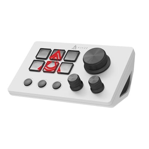 AJAZZ Macro Keypad Stream Controller Deck Gaming Streaming Shortcut Keyboard, 6 Programmable Keys Customizable Visual AI Pad USB Soundboard for YouTube, Desk Office Setup, Laptop, PC, Mac [Macintosh] - color: AKP03 White