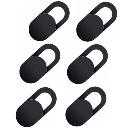 Webcam Cover (6 Pack) 0.03 inch Ultra Thin Laptop Camera Cover Slide for Computer MacBook Pro/Air iMac iPhone Cell Phone PC Tablet Notebook Surface Pro Echo Show Camera Blocker Slider - Black