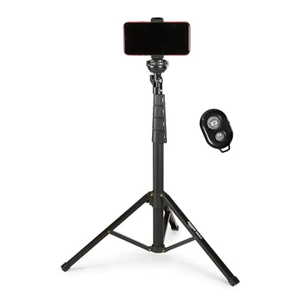 Amazon Basics 64-inch Extendable Tripod for iPhones and Smartphones, Selfie Stick Mode and Phone Tripod Mode, Black - size: 64-inch