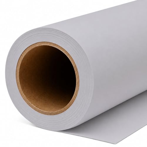 Yizhily Seamless Backdrop Paper Roll,53" x32.8', Heavyweight Matte Pursuit Grey Photo Background for Small Studio Headshots, Tabletop Product & Food Photography - color: Pursuit Grey, size: 53" x32.8'