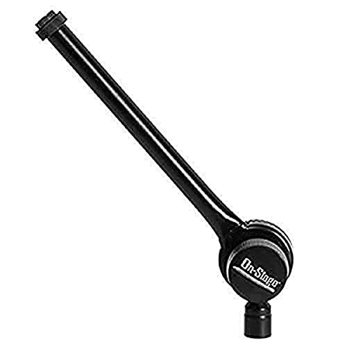 On-Stage KSA8585 Keyboard Accessory Tray & Posi-Lok Mini Microphone Boom Arm, Black
