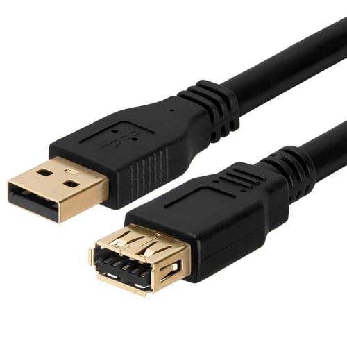 Cmple - USB 3.0 A Male to A Female Extension Gold Plated Cable - 10FT (Blue) - color: A Male to A Female, size: 10FT
