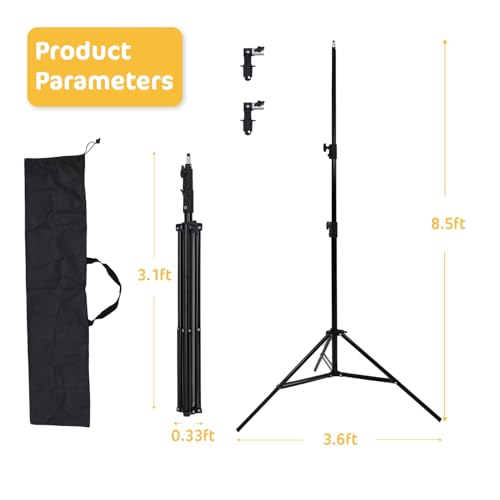 Kate 8.5ft Collapsible Backdrop Adujustable Stand for Self Tape Backdrops Pop up Portable Background Backdrop Frame Stand - color: Pattern2