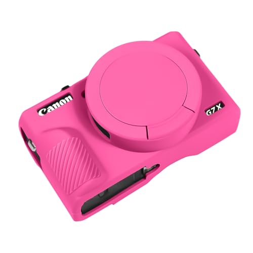 Easy Hood Case for Canon Powershot G7 X Mark III Digital Camera, Soft Silicone Protective Cover with Removable Lens Cover for Canon Powershot G7X Mark III DSLR Camera (Rose) - color: Rose