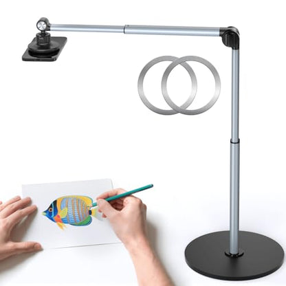 Heavy Duty Aluminum Overhead Phone Stand for Recording, Adjustable iPhone Tripod for Overhead Shots, Sturdy Stand for Cooking, Filming, Painting, with Extension Rods & Clip – Perfect for Creators(Mix) - style: Mix