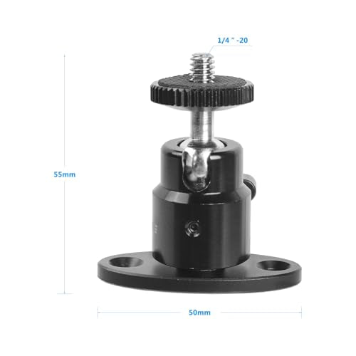CAMVATE 1/4"-20 Mini Ball Head with Ceiling Mount for CCTV & Video Mount