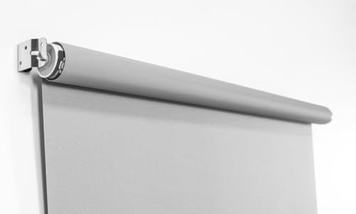 Silver Gray 2.5' x 5' Rollup Backdrop System – Spring-Powered Wall or Ceiling Mounted Retractable Background for Med Spas, ID Photos, Dermatology & Professional Photography - color: Medium Grey