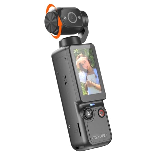 Vlogging Camera with 180° Rotating Lens, Pocket Camera with Audio & Video Recording,7-Hour Battery, Handheld POV Cameras with 32GB, Easy One-Button Recording for Travel,Daily Life (Dark Gray) - color: Dark Gray