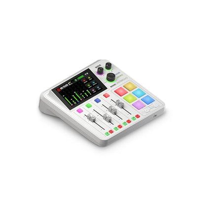 RØDE RØDECaster Duo Compact All-in-One Audio Production Solution for Podcasting, Streaming, Music Production and Content Creation (White) | Compact 2-Input Studio with Revolution Preamps, Built-in Series Iv Wireless Receiver, 5.5 Touchscreen, USB-C - colo