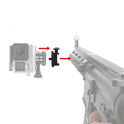 Universal Gun Phone Mount Holder Smartphone Action Camera Picatinny Waver Rail Mount Adapter Compatible with Gopro