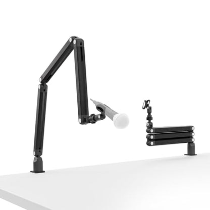 Adjustable Mic Arm, 30 Inch Rotatable Desktop Stand With Cable Management And 3/8 "5/8" Thread, Suitable For Lightweight Microphones Weighing Up To 3 Pounds, Suitable For Streaming, Podcasting, Gaming