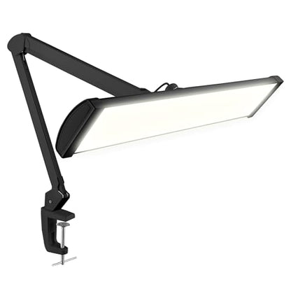 Neatfi 3,500 Lumens LED Desk Lamp – 45W Dimmable Task Light | Adjustable Color Temperature | 3 Light Modes | 540 SMD LEDs | Reading, Craft, Workbench & Office (Black-CCT, 26-Inch Wide Shade) - color: Black-2