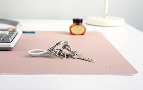 Dual-Sided Leather Desk Pad,Blotter for Laptop Computer,Mouse Pad,Writing,Drawing,Arts and Craft Mat (17"x24", Pink/Silver) - color: Pink/Silver, size: 17"x24"