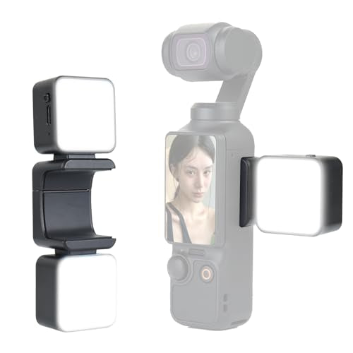 UTEBIT Pocket3 LED Light for DJI Osmo Pocket 3, 3 Color Modes/Brightness | Rechargeable Mini LED Video Fill Light, Adjustable Magnetic Selfie Light for Pocket 3 Selfie Vlog Recording, Makeup, TikTok