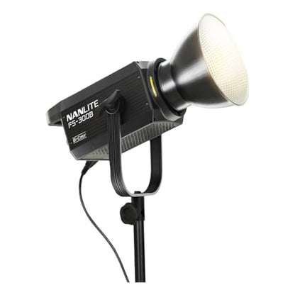 Nanlite FS-300B 350W Bi-Color LED Video Light, 2700K-6500K LED Spotlight, CRI 96+, Bowens Mount, App Control, Professional Lighting for Photography, Video, YouTube & Live Streaming