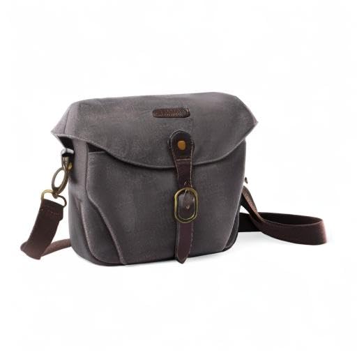 BAGSMART Canvas Crossbody Camera Bag with Rain Cover for Women Men, Gray | SLR DSLR Camera Case, Compact Camera Shoulder Bag - color: 03-Gray