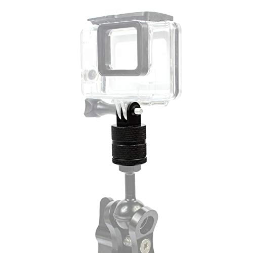 360 Degree Rotation Tripod Mount Adapter, Aluminum 1/4 inch 20 Camera Mount Compatible with GoPro 13/12 Black,Hero10/ 9/8/ 7/6/ 5/ Series,DJI, XiaoYi and Other Standard 1/4 Accessories - size: 360 degree rotating base