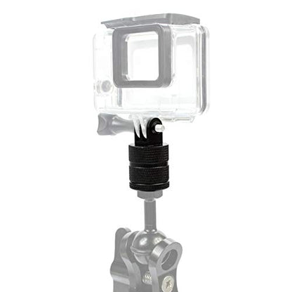 360 Degree Rotation Tripod Mount Adapter, Aluminum 1/4 inch 20 Camera Mount Compatible with GoPro 13/12 Black,Hero10/ 9/8/ 7/6/ 5/ Series,DJI, XiaoYi and Other Standard 1/4 Accessories - size: 360 degree rotating base