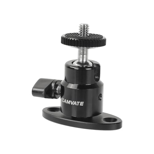 CAMVATE 1/4"-20 Mini Ball Head with Ceiling Mount for CCTV & Video Mount