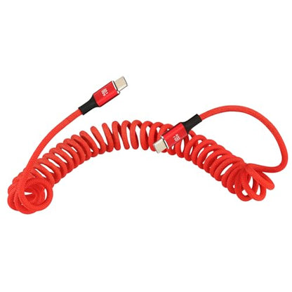60W USB C to USB C Charger Cable, 4K Video Transfer, for Panasonic S5 II, Blackmagic PCC 6K, ZV-E1, LG Monitor - color: Red Braided, style: 60W