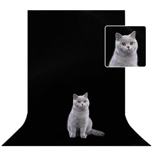 BEIYANG 3.3x5 FT Black Velvet Backdrop for Photography,Ultra Black Background Screen for Portrait, Product,Video Shooting, Non-Reflective Photography Backdrops Cloth for Studio,Party,Decoration - size: 3x5FT