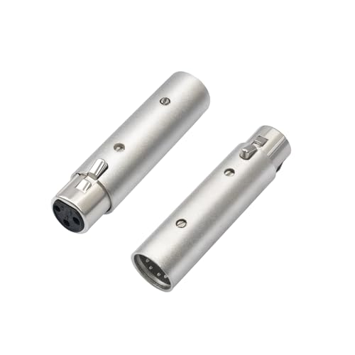 Male 5Pin XLR to Female 3Pin XLR DMX Converter Adapter 5Pin Male to 3Pin Female Audio Connector 5-Pin to 3-Pin Conversion Expansion, for DMX Stage Lighting Dimmer Console-2Pack - color: 5Pin Male to 3pin Female