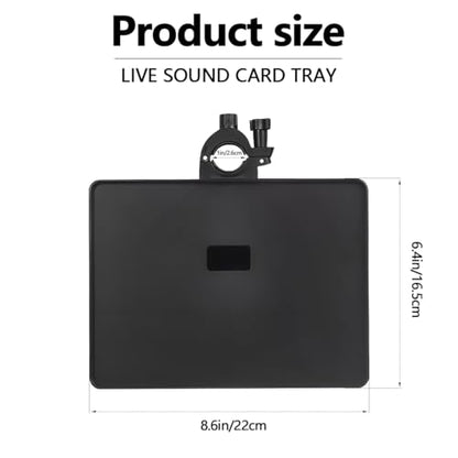 Microphone Stand Tray, Microphone Stand Clamp-On Rack Tray Holder, Universal Sound Card Tray for Live Streaming - size: Small