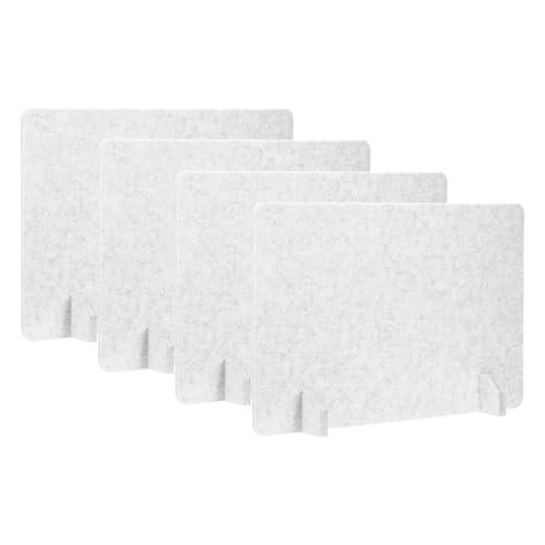 PATIKIL Desk Dividers 24" x 16", 4 Pack Desk Privacy Panel Freestanding Noise Reducing Partition Acoustic Panel with 4Pcs Support Feet for Testing Office Home Library, Light Gray Style C - color: Light Gray Style C, size: 24" x 16"