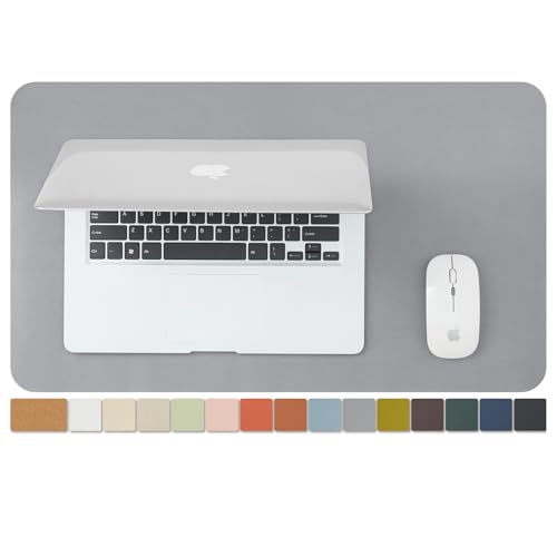 Cork Desk Mat - Small Dual-Sided Desk Pad for Office and Home - Desk Organization and Accessories - Ideal for Large Mouse Pad and Small Desk Mats on Top of Desks(Gray,23.6"x 13.8") - color: Gray, size: 23.6" x 13.8"