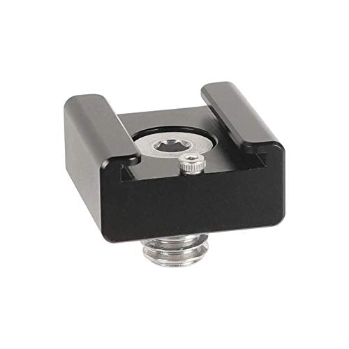 CAMVATE 3/8"-16 Cold Shoe Mount Adapter Compatible for ARRI-Locating Pin