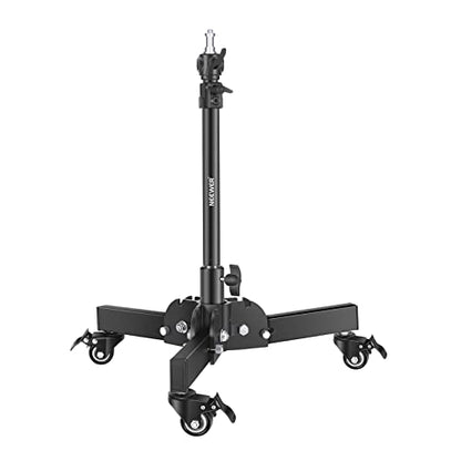NEEWER Heavy Duty Light Stand with Casters, 2.4ft Max Height Foldable Tripod Stand for Low-Angle/Tabletop Shooting, Photography Light Stand for Softbox, Monolight and Other Photographic Equipment - style: 1 Pack