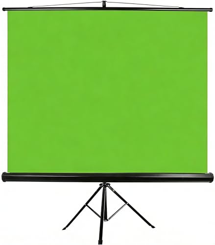 EMART 79 x 71in Green Screen Stand, Professional Chromakey Background with Auto-Locking Frame, Collapsible Portable Backdrop with Adjustable Tripod, Fast Fold Designed for Photography, Stream, Video