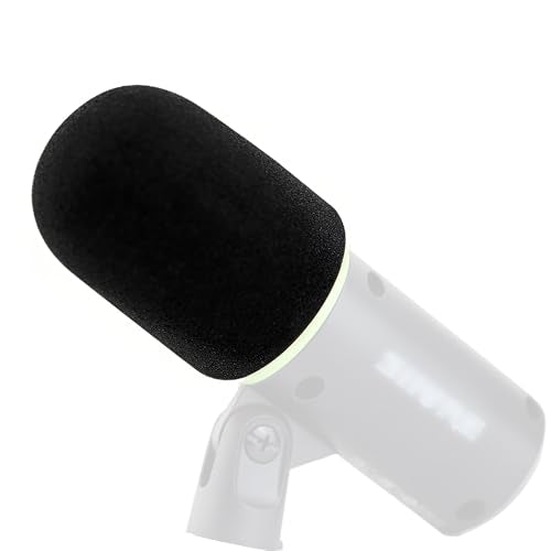 LEFXMOPHY Windscreen for Shure MV6 Gaming Microphone Pop Filter Protector, Black Foam Cover Accessory - color: Black
