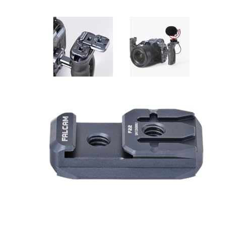 FALCAM F22 Cold Shoe Three Position Dual-Head Quick Release Plate with Dual-Side F22 Quick Release Mount