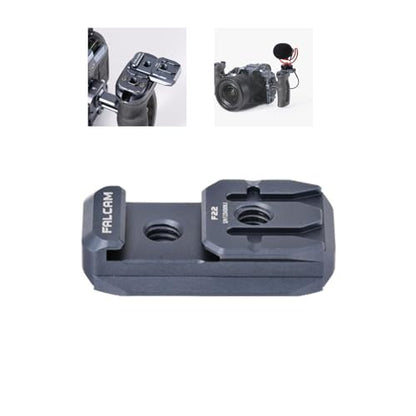 FALCAM F22 Cold Shoe Three Position Dual-Head Quick Release Plate with Dual-Side F22 Quick Release Mount