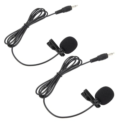 Lavalier Microphone, 2PCS Noise Cancelling Clip on Omnidirectional Condenser Mic for 3.5mm Laptop Recording