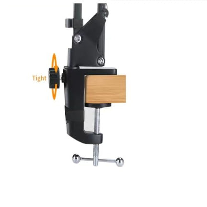 Metal Desk Clamp Universal C Shape Table Mounting Clamp for Microphone Suspension Boom Scissor Arm Stand Holder with Adjustable Screw Fits up to 2.16"/5.5cm Desktop Thickness-Black,White - color: Black